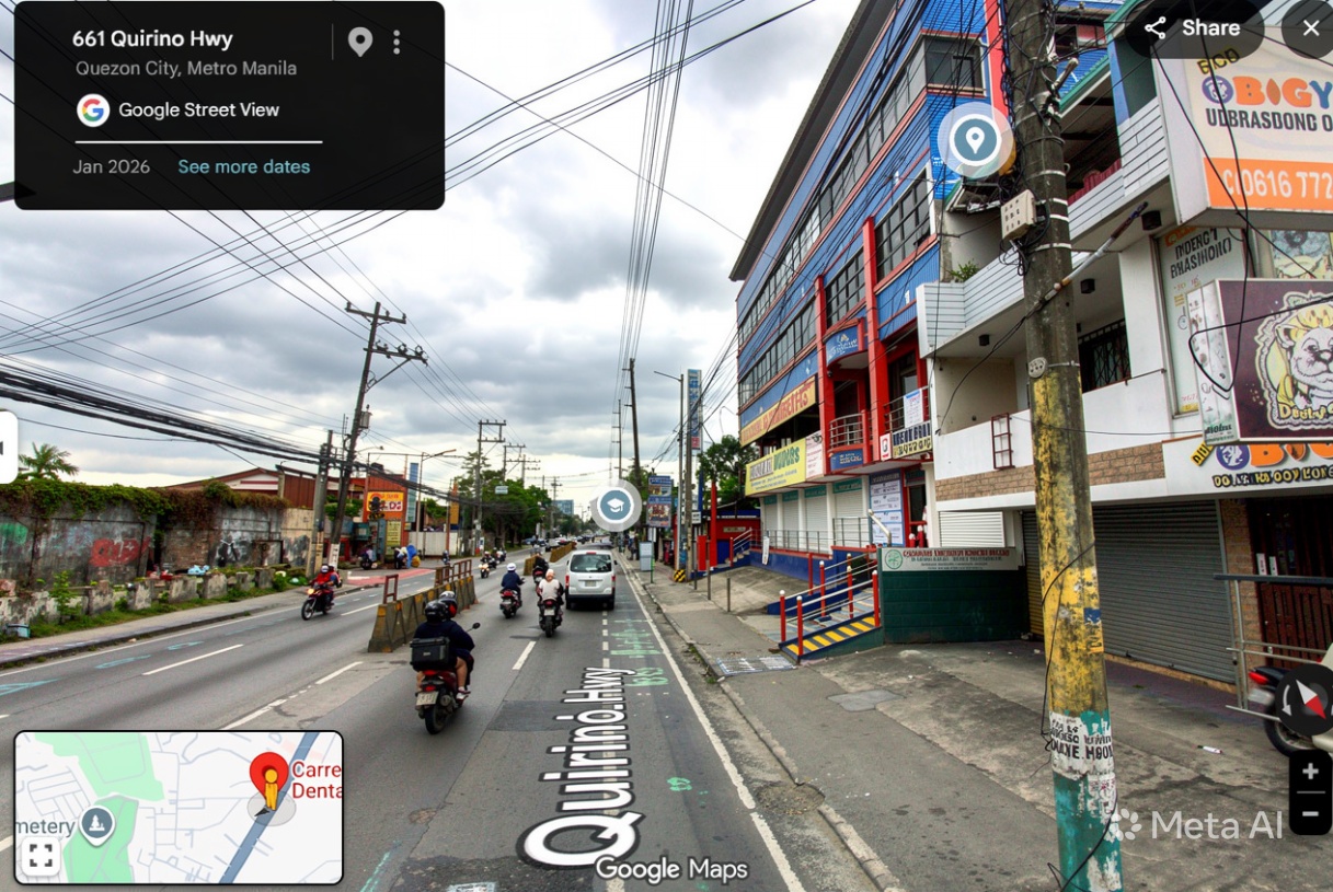 Google Street View guide showing 661 Quirino Highway area